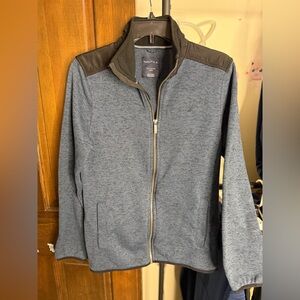 NWOT Nautica Boys Heathered Blue Zip-Up Sweater Jacket